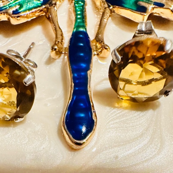 14k solid white gold with genuine 5.30ct  Yellow topaz - Picture 4 of 12